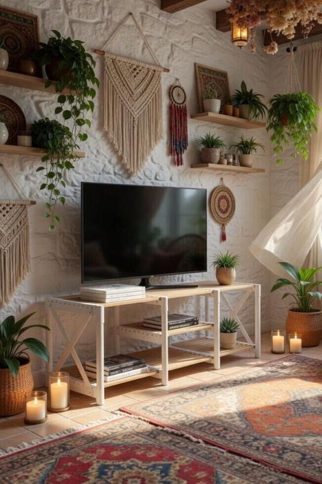 Hanah Home TV Unit Shelf - Blanco Hanah Home TV Unit Shelf - Blanco